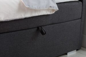 lit boxspring xxl design bleu luxe promo soldes pas cher