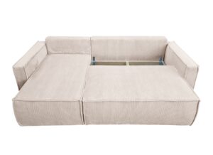 canape convertible tissu beige coffre rangement pas cher