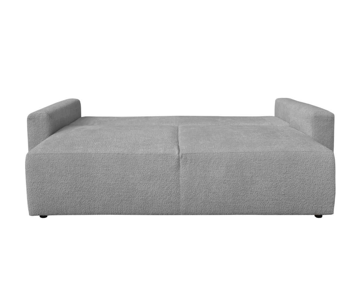 canape tissu boucle doux gris convertible en lit