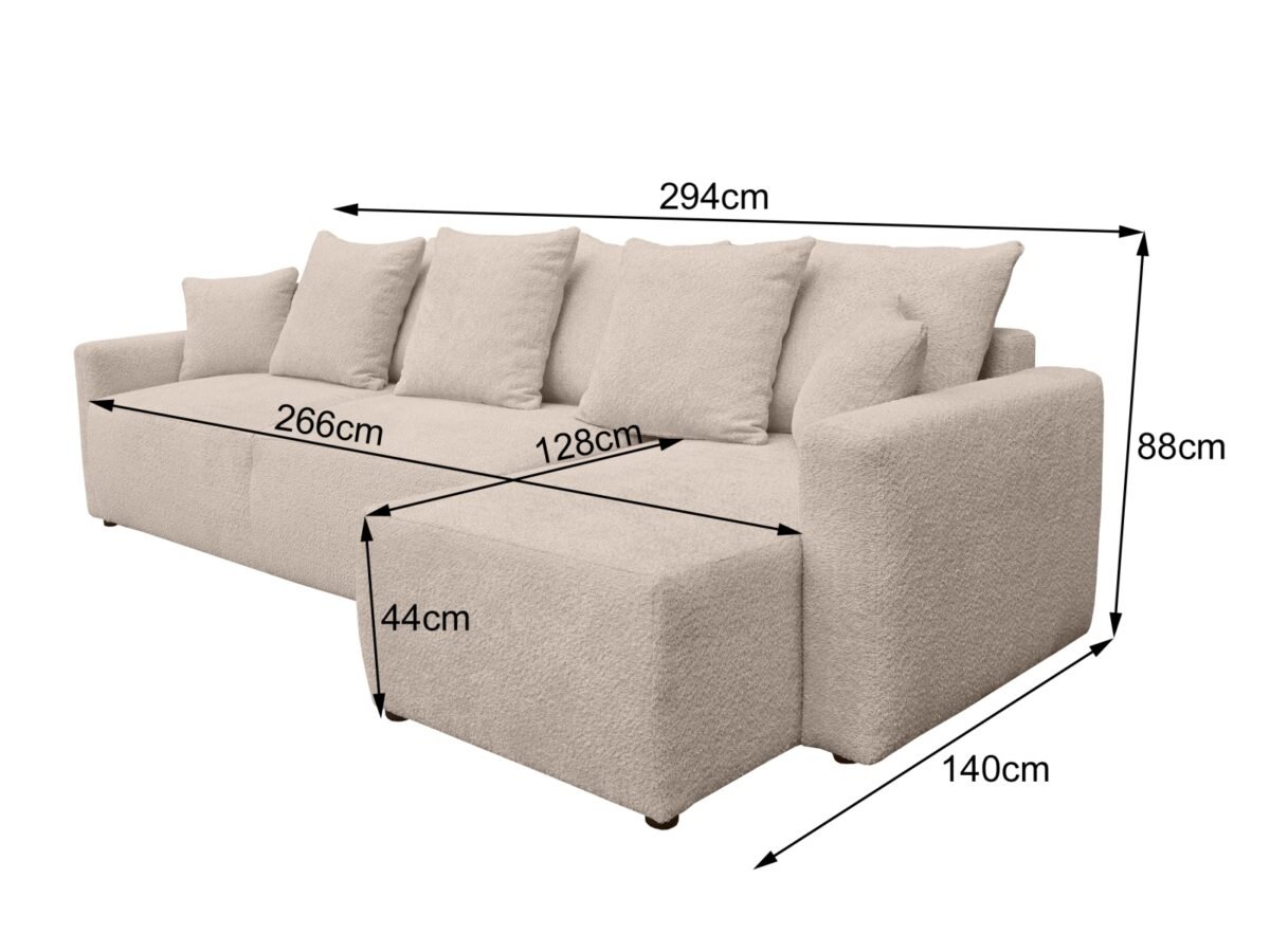 canape tissu bouclette d angle convertible en lit xl pas cher