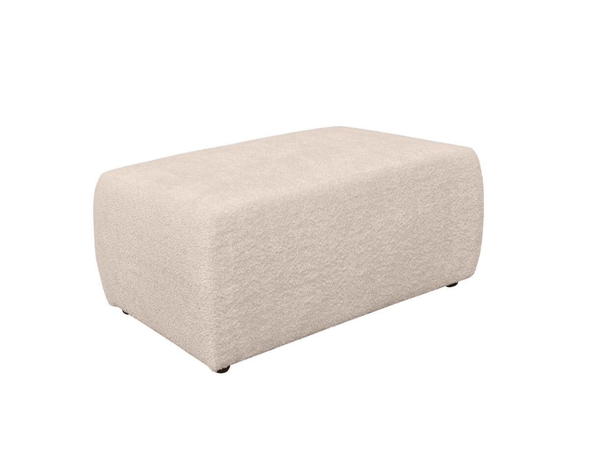 pouf bouclette beige pas cher