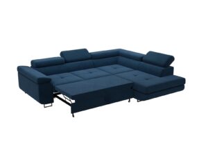 canape convertible en lit xl bleu droit