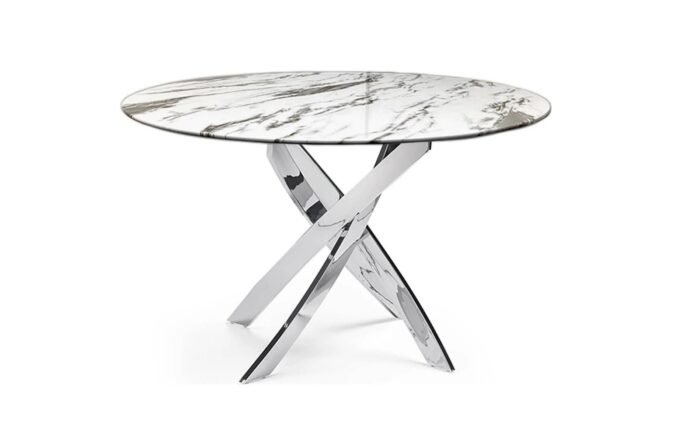 table a manger ronde marbre design pas cher