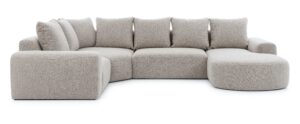 canape beige bouclette panoramique pas cher