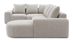 canape beige bouclette sofa style