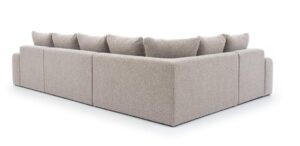 canape beige tissu bouclette sofa style