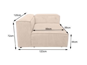 canape d angle modulable beige dimensions
