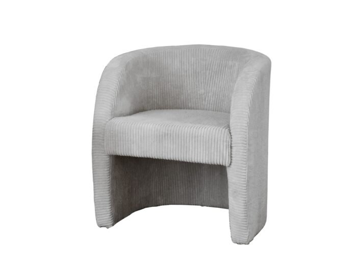 chaise en velours cotele gris fauteuil design