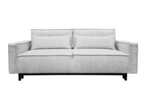 canape convertible velours cotele eva neo 3 places gris