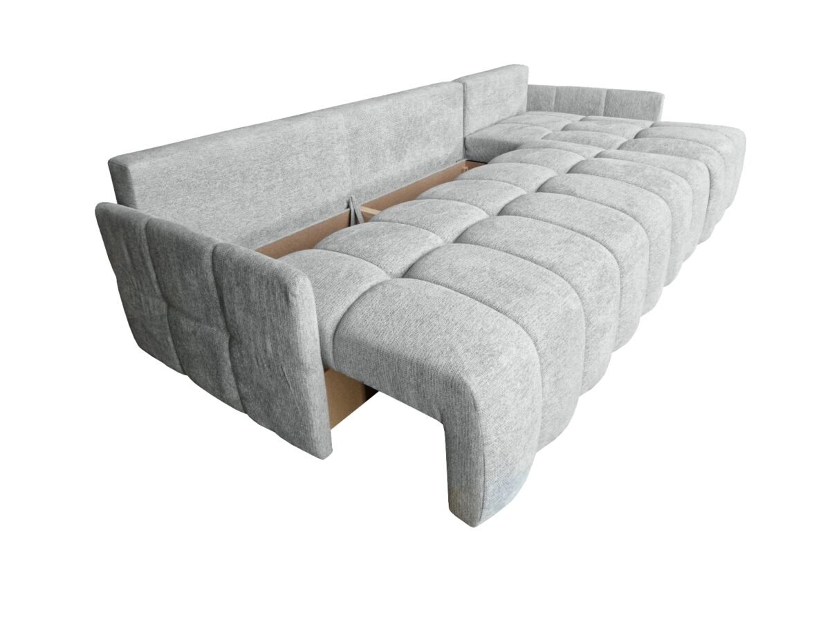 canape convertible en lit reversible gris avec coffre