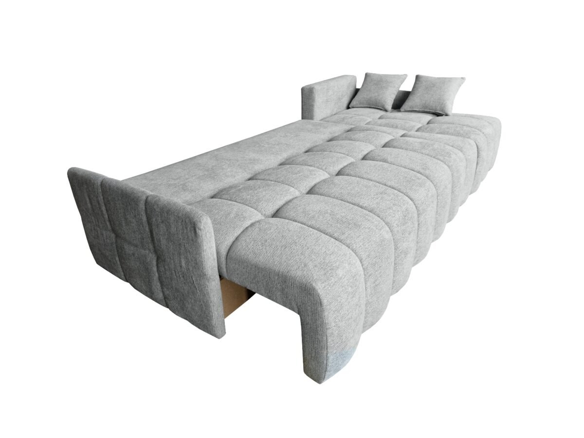 canape convertible en lit reversible gris tissu