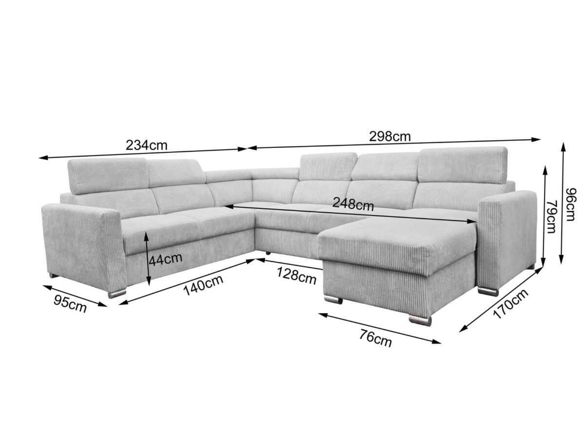 canape panoramique convertible en velours dimensions