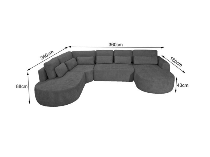 canape d angle famille nombreuse avec coffre rangement