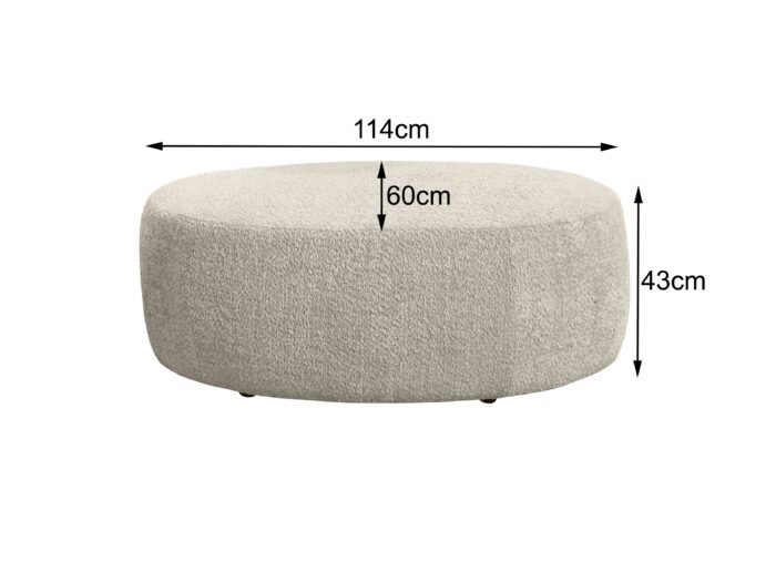 pouf tissu boucle doux alicia l dimension