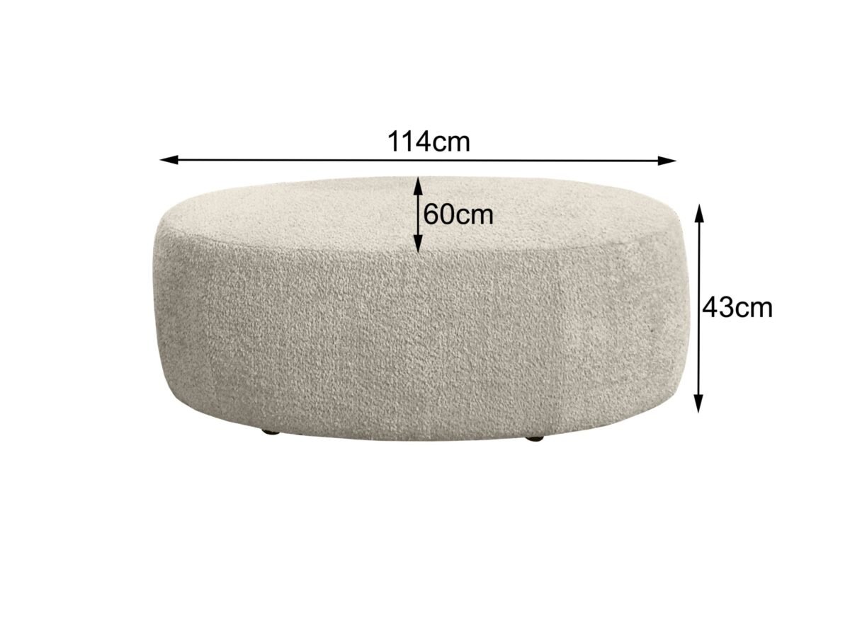 pouf tissu boucle doux alicia l dimension