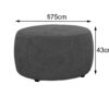 pouf tissu bouclete doux alicia m dimensions