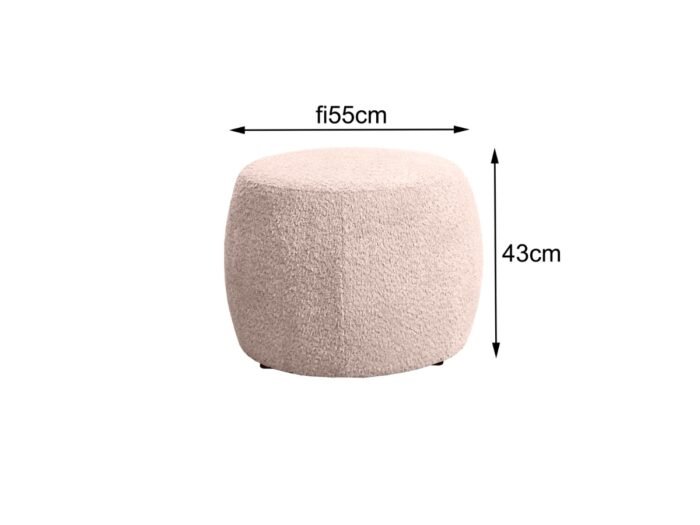 pouf tissu doux bouclette alicia s dimensions