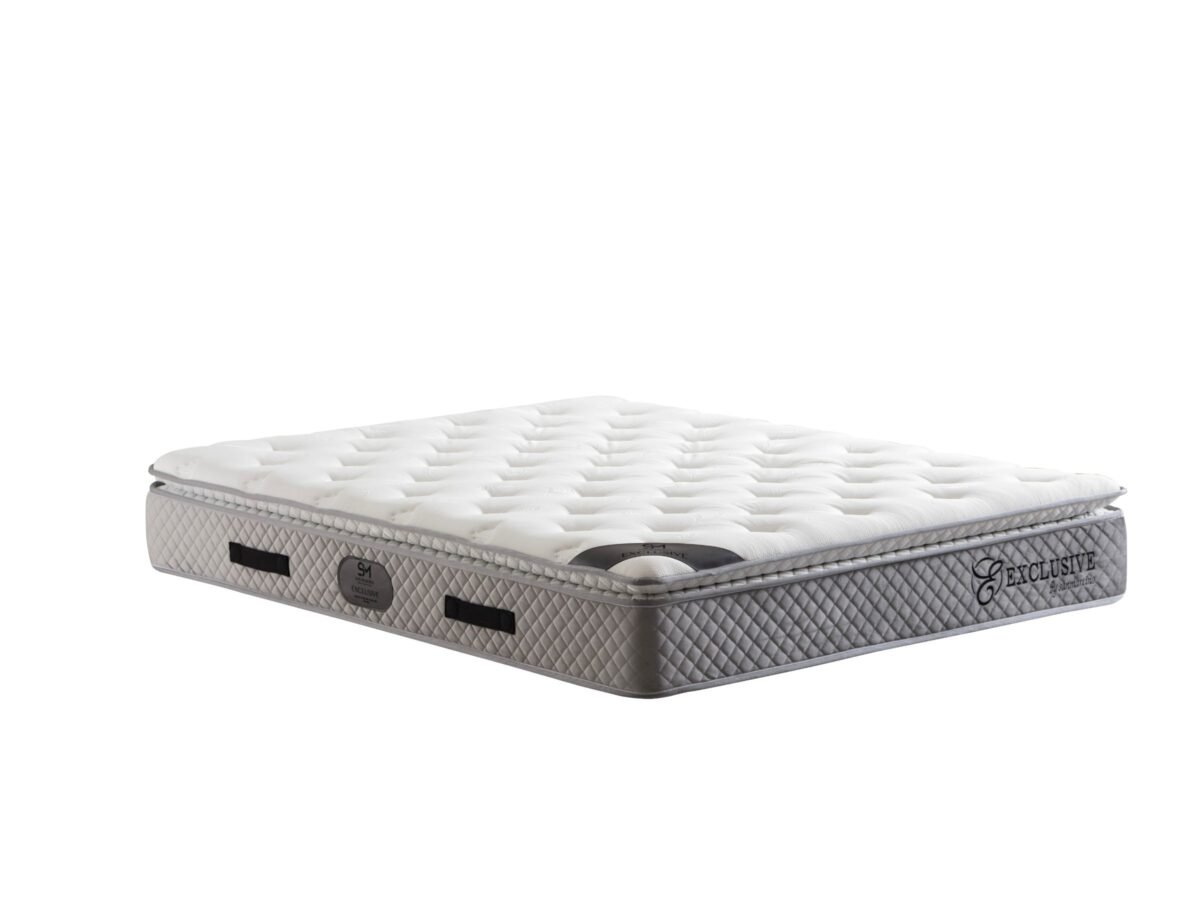 matelas 32cm gris ressorts ensaches 160x200 avec surmatelas