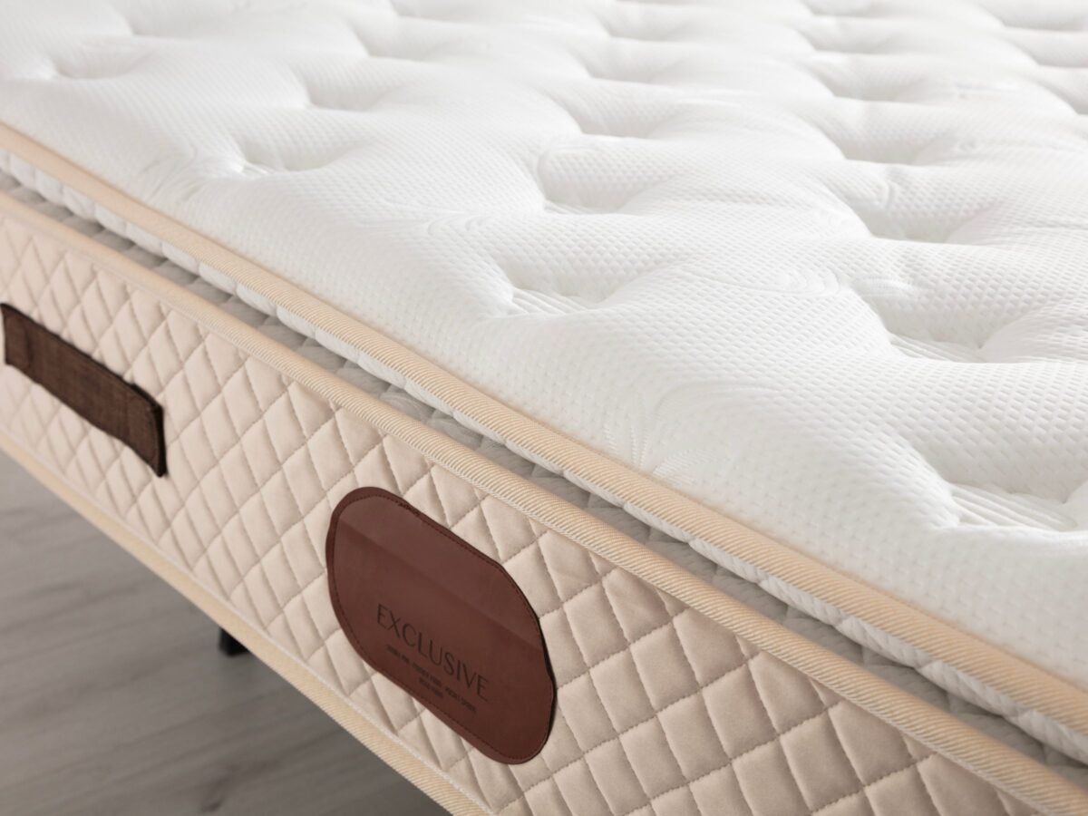 matelas 32cm ressort ensaches surmatelas integre beige