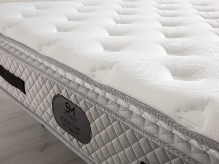 matelas gris ressorts ensaches 160x200 avec surmatelas 32cm