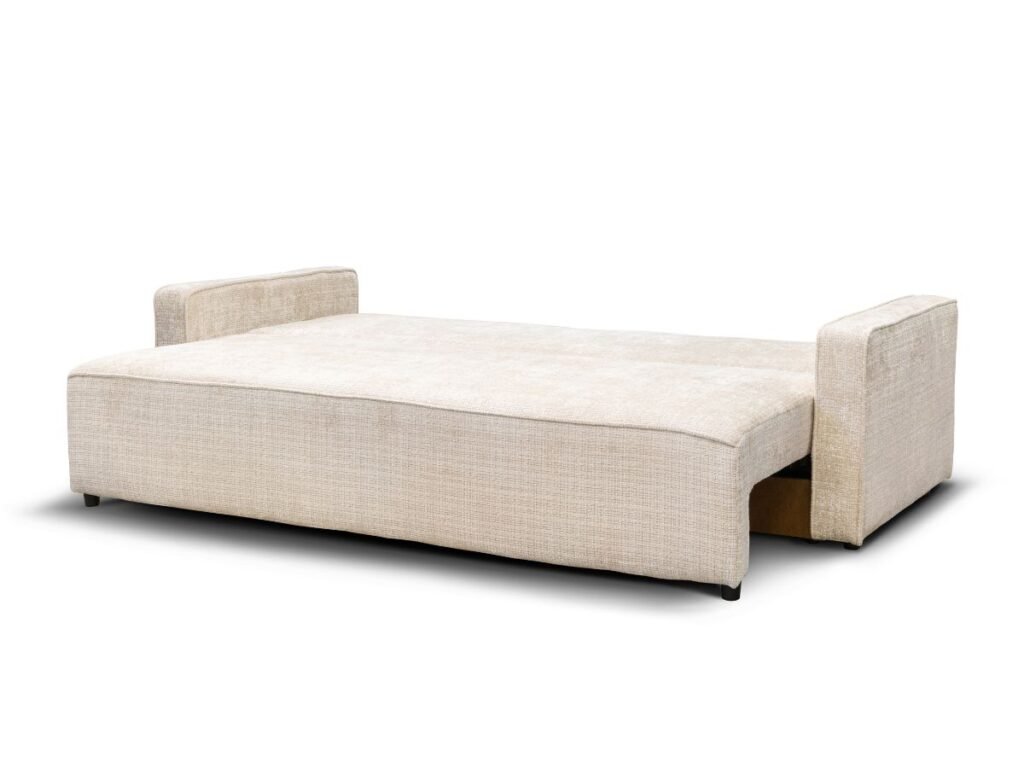 canape convertible en lit 2 personnes beige